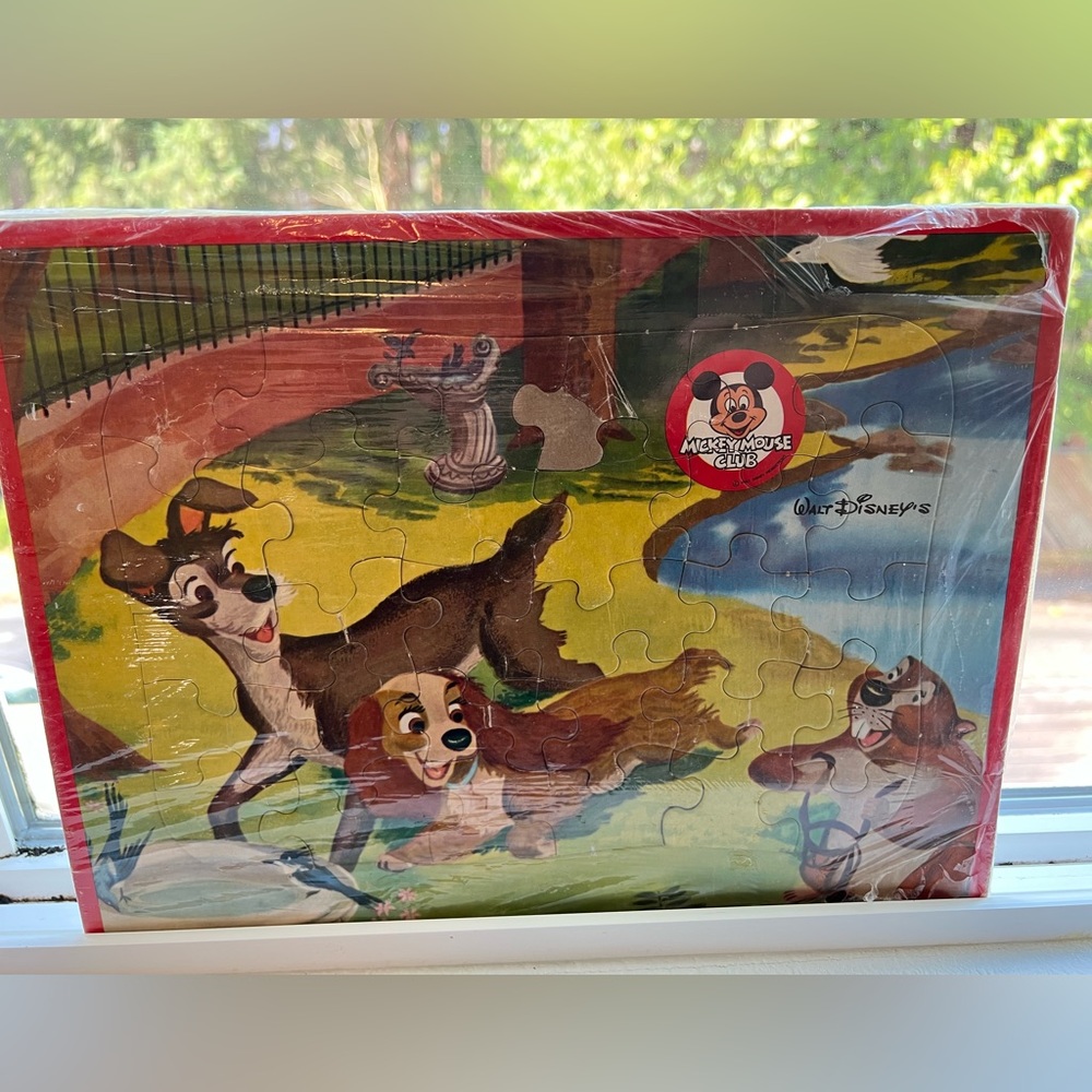 Vintage Lady and the Tramp Mickey Mouse Club Puzzle